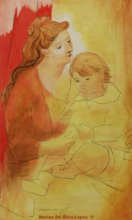 Mother and Child III (Homage to Pablo Picasso)